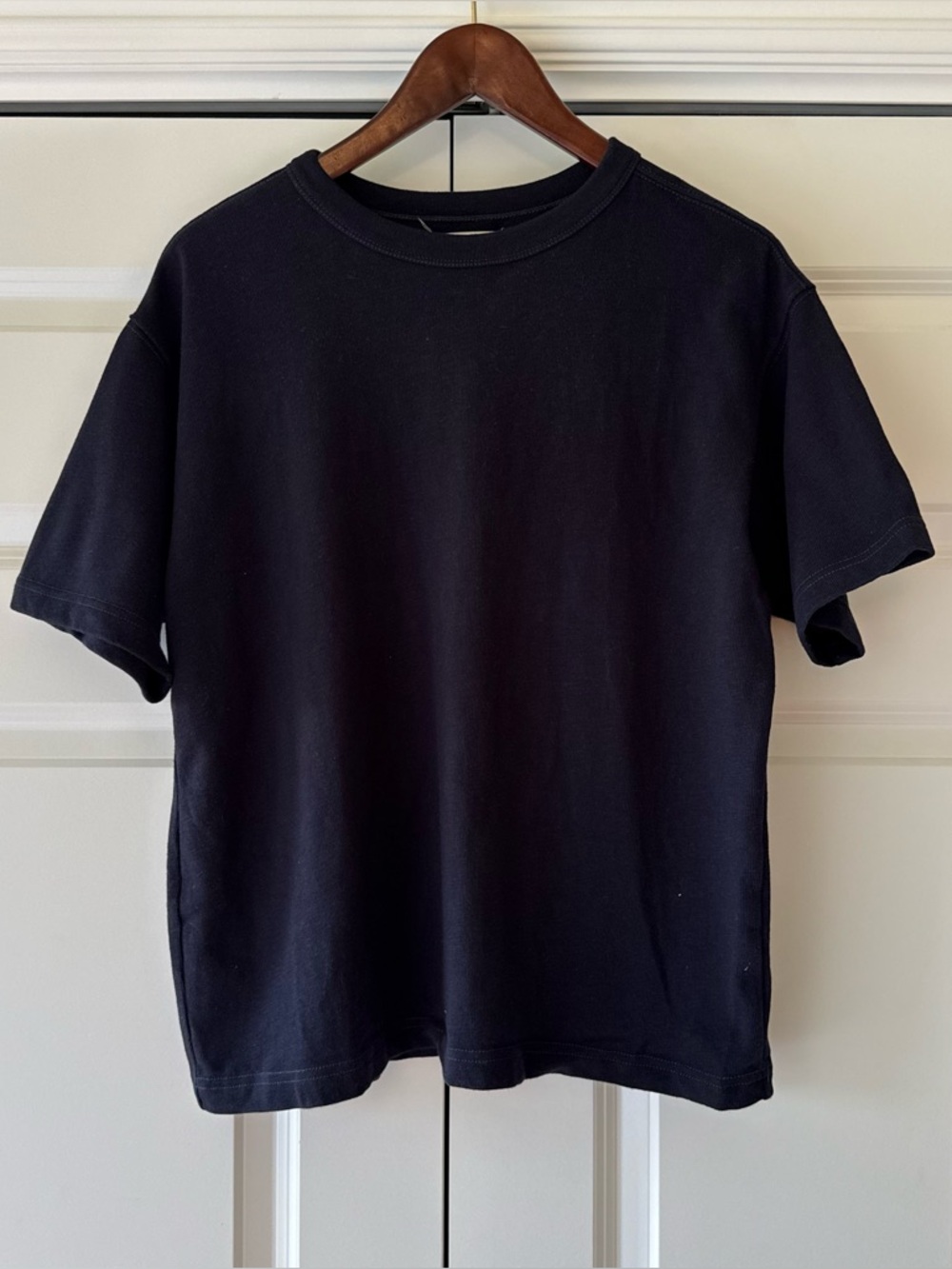 Buck Mason Field Spec 90s Boxy Heavy Tee Navy Blue Small